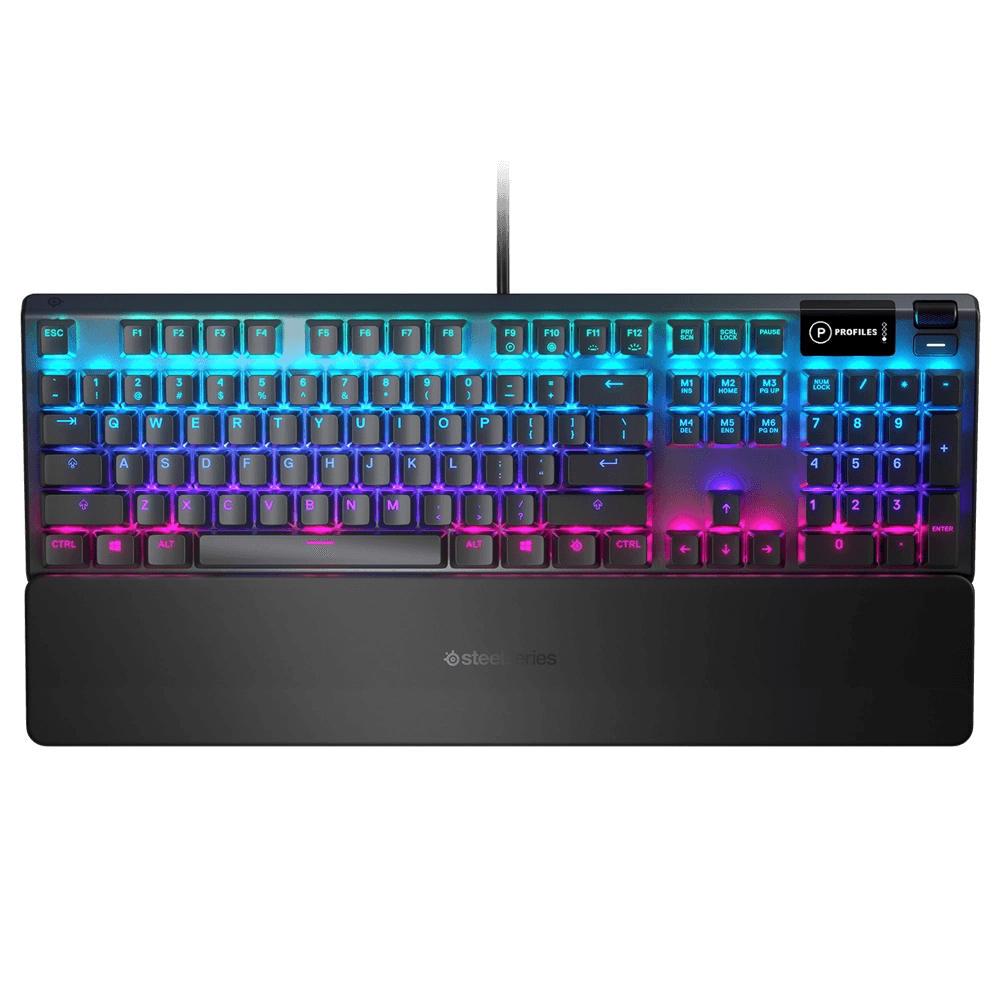 Teclado Apex 5 Steelseries, Hybrid Mechanical RGB, OLED Smart
