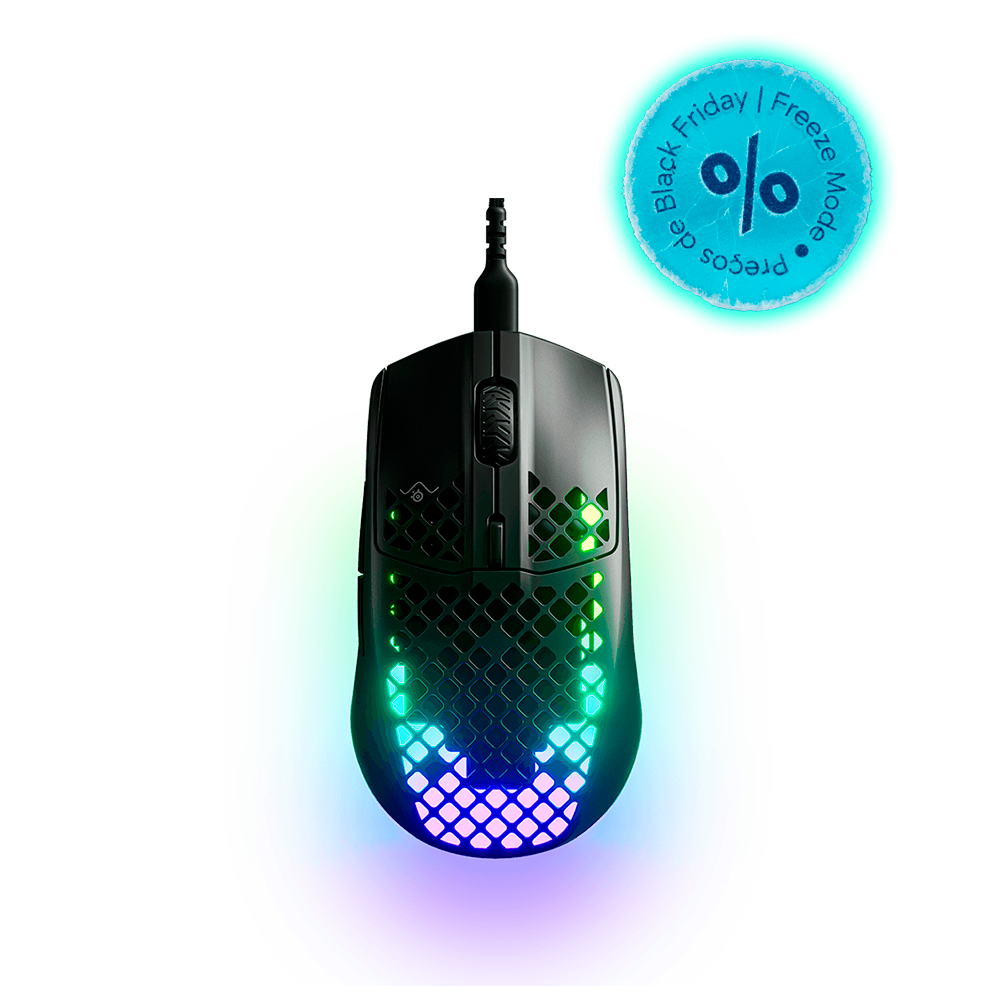 Mouse Gamer Steelseries Aerox 3, RGB, 8.500 CPI, USB-C, Preto - 62611