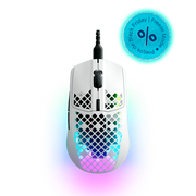 Mouse Gamer Steelseries Aerox 3, RGB, 8.500 DPI, USB-C, Branco - 62603