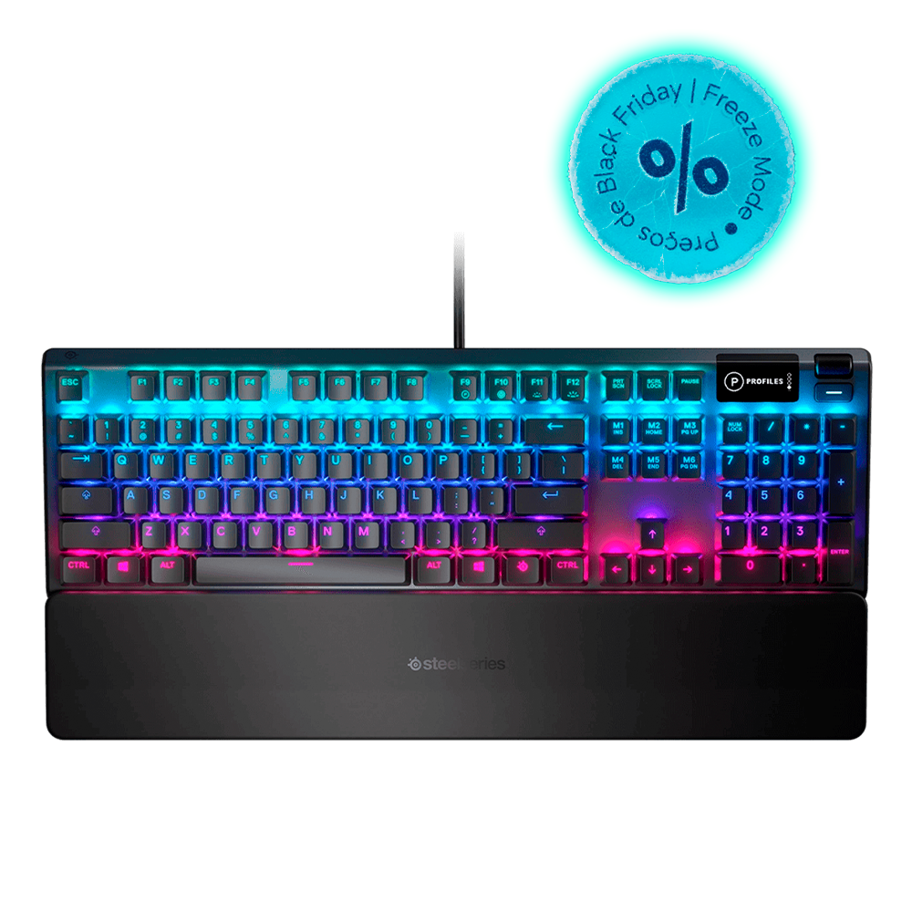 Teclado Apex 5 Steelseries, Hybrid Mechanical RGB, OLED Smart Display - 64532