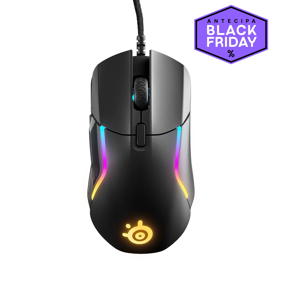 Mouse Gamer Steelseries Rival 5 9 botões programáveis - 18.000 CPI – Preto - 62551