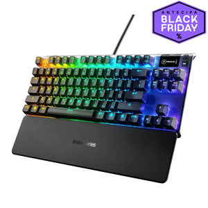 Teclado Mecânico Gamer Steelseries Apex 7, TKL, RGB, Switch Red, Anti-ghosting, US, Preto - 64646