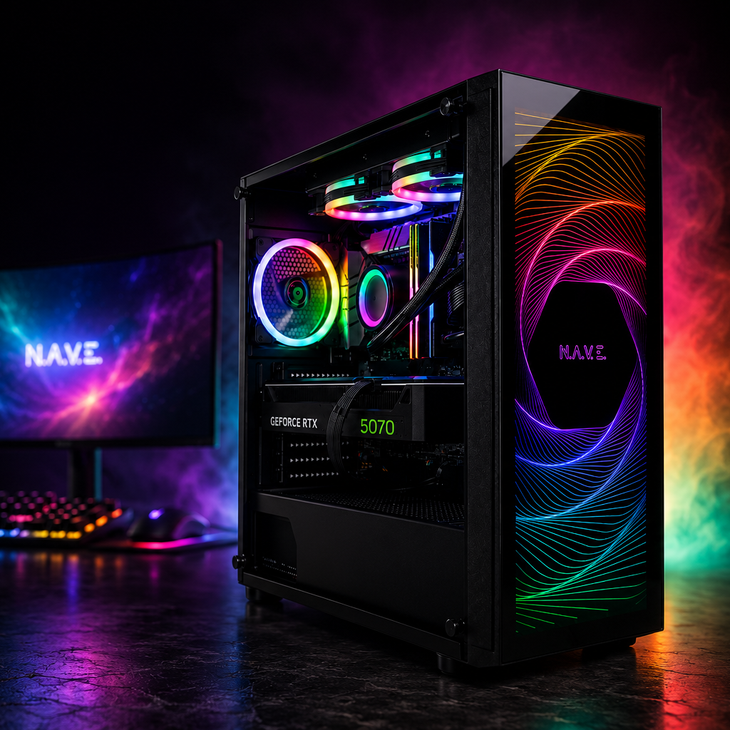 PC Gamer NAVE ORBITA IA70P INTEL ULTRA 7 270K PLUS RTX 5070