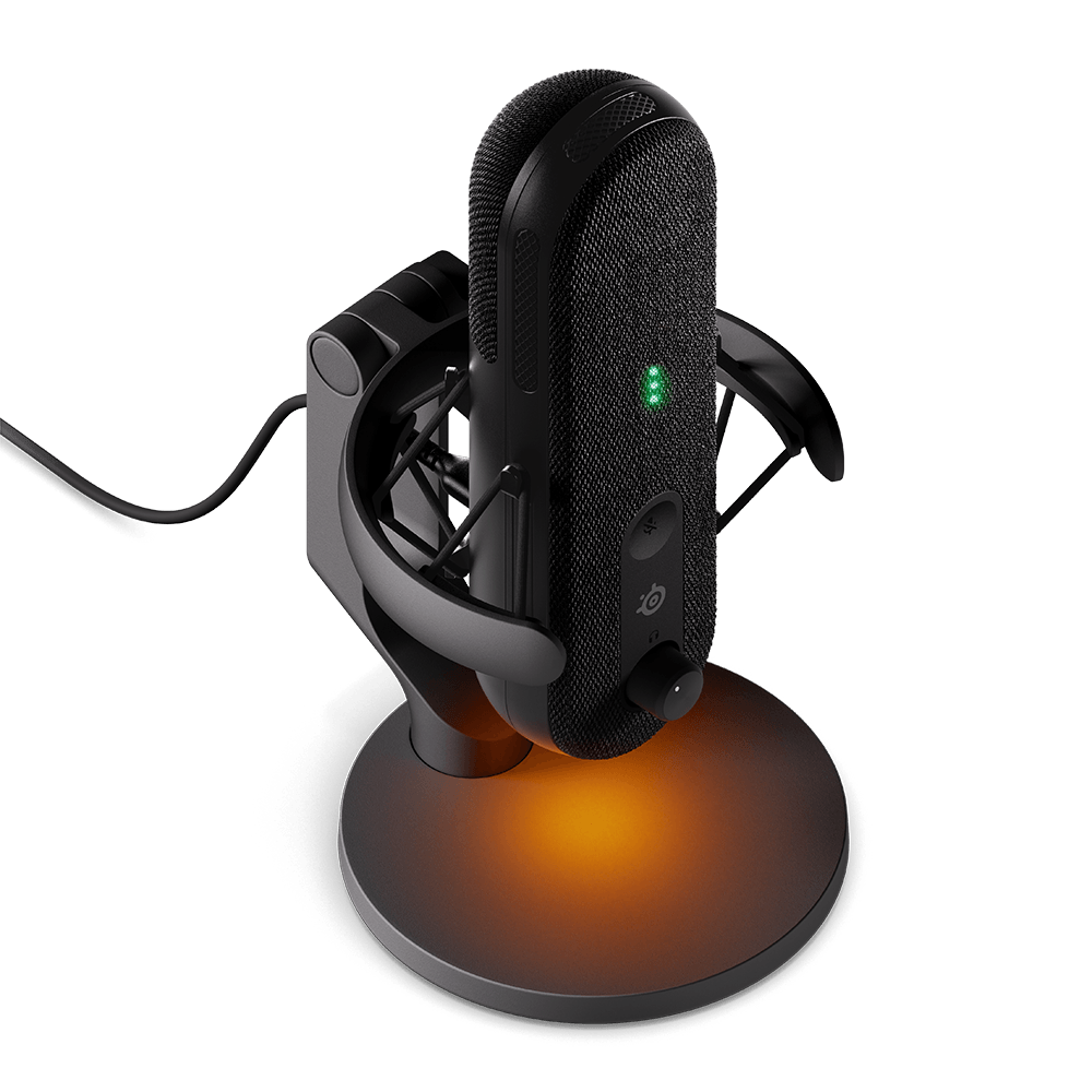 Microfone Alias - Gamer De Mesa Condensador Steelseries Alias, RGB, USB-C - Streamer Podcast - 61601