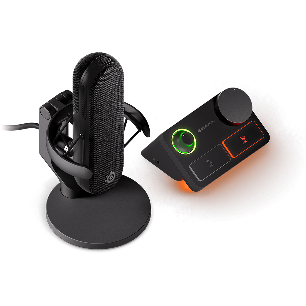 Microfone Alias Pro - Gamer De Mesa Condensador Steelseries Alias Pro, RGB, USB-C - Streamer Podcast - 61596