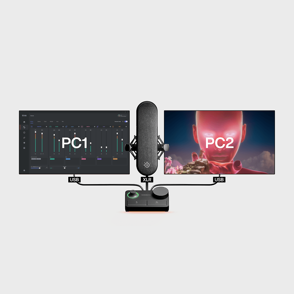 Microfone Alias Pro - Gamer De Mesa Condensador Steelseries Alias Pro, RGB, USB-C - Streamer Podcast - 61596