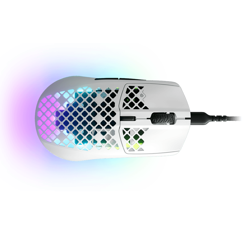 Mouse Gamer Steelseries Aerox 3, RGB, 8.500 DPI, USB-C, Branco - 62603