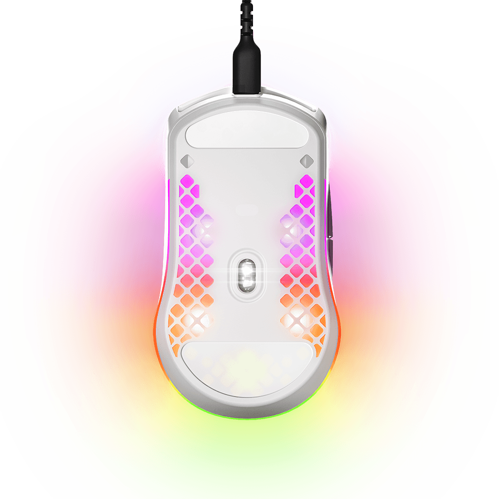 Mouse Gamer Steelseries Aerox 3, RGB, 8.500 DPI, USB-C, Branco - 62603