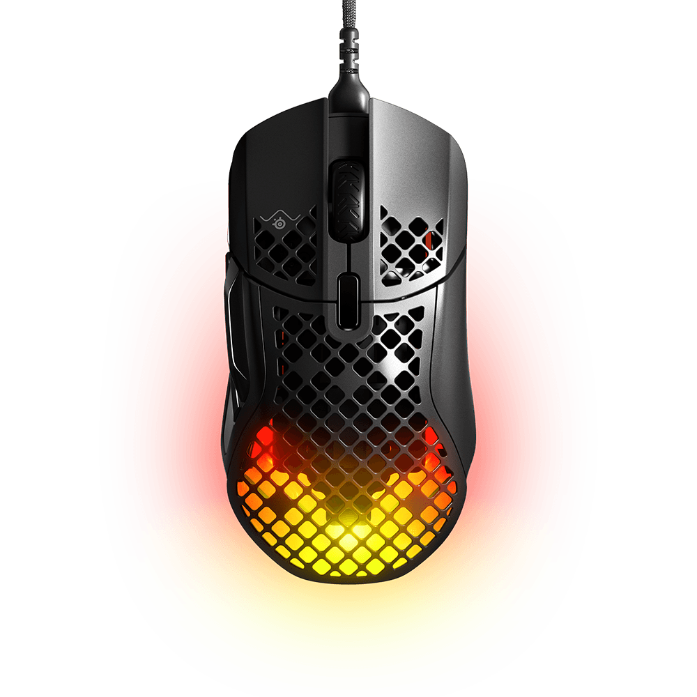 Mouse Gamer Steelseries Aerox 5, RGB, 18.000 DPI, USB-C, Preto - 62401