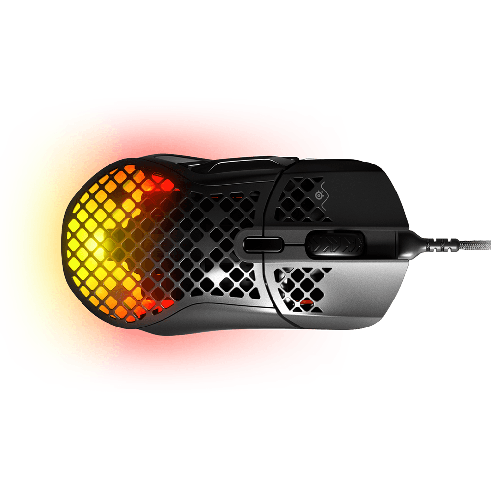 Mouse Gamer Steelseries Aerox 5, RGB, 18.000 DPI, USB-C, Preto - 62401