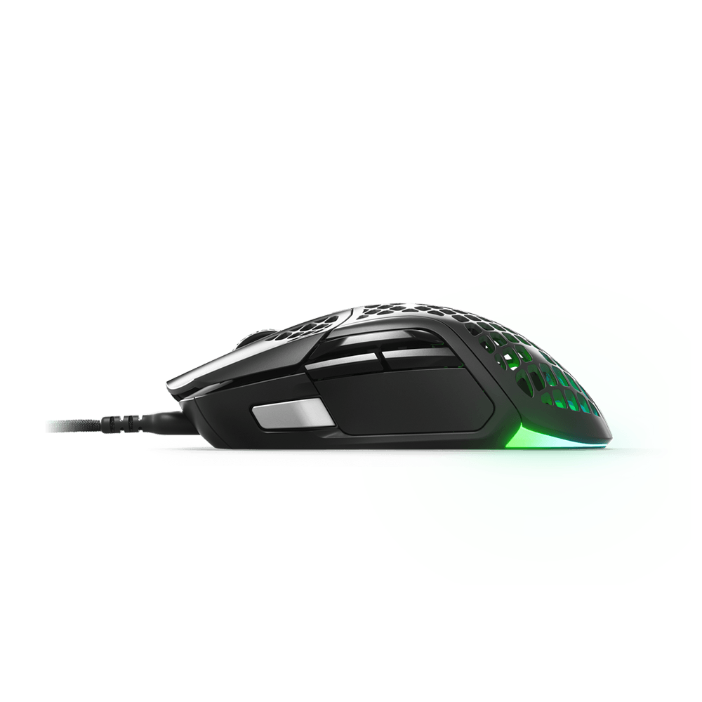 Mouse Gamer Steelseries Aerox 5, RGB, 18.000 DPI, USB-C, Preto - 62401