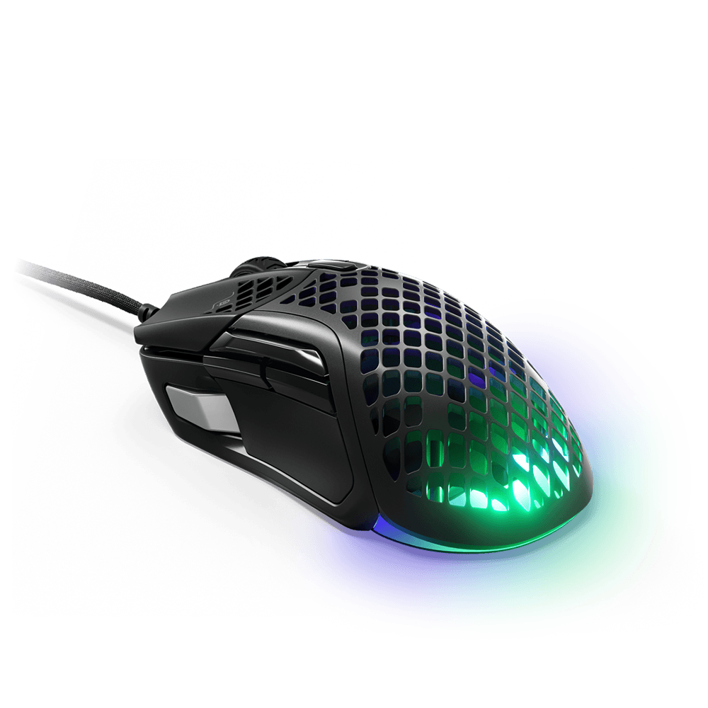 Mouse Gamer Steelseries Aerox 5, RGB, 18.000 DPI, USB-C, Preto - 62401
