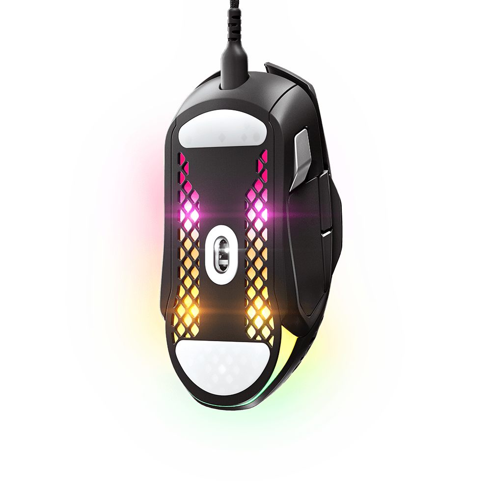 Mouse Gamer Steelseries Aerox 5, RGB, 18.000 DPI, USB-C, Preto - 62401