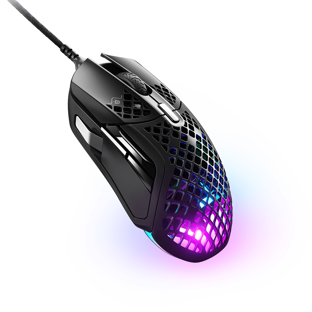 Mouse Gamer Steelseries Aerox 5, RGB, 18.000 DPI, USB-C, Preto - 62401