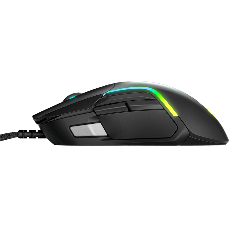 Mouse Gamer Steelseries Rival 5 9 botões programáveis - 18.000 CPI – Preto - 62551