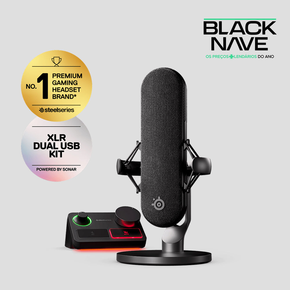 Microfone Alias Pro - Gamer De Mesa Condensador Steelseries Alias Pro, RGB, USB-C - Streamer Podcast - 61596