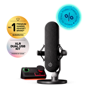 Microfone Alias Pro - Gamer De Mesa Condensador Steelseries Alias Pro, RGB, USB-C - Streamer Podcast - 61596