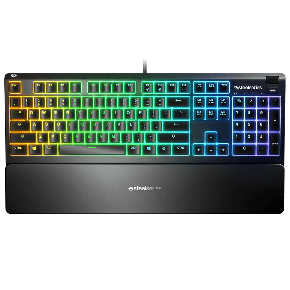 Teclado Apex 3 Steelseries, RGB, Anti-Ghosting, Switches Whisper-Quiet, BR - 64796