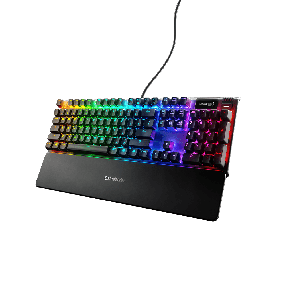 Teclado Mecânico Gamer Steelseries Apex 7, Switch Red, US, Anti-Ghosting, Preto - 64636