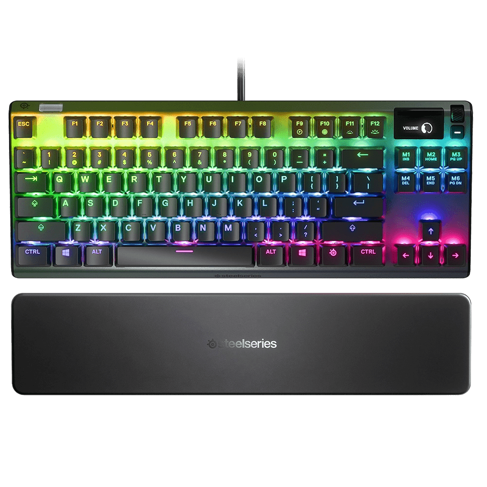 Teclado Mecânico Gamer Steelseries Apex 7, TKL, RGB, Switch Red, Anti-ghosting, US, Preto - 64646