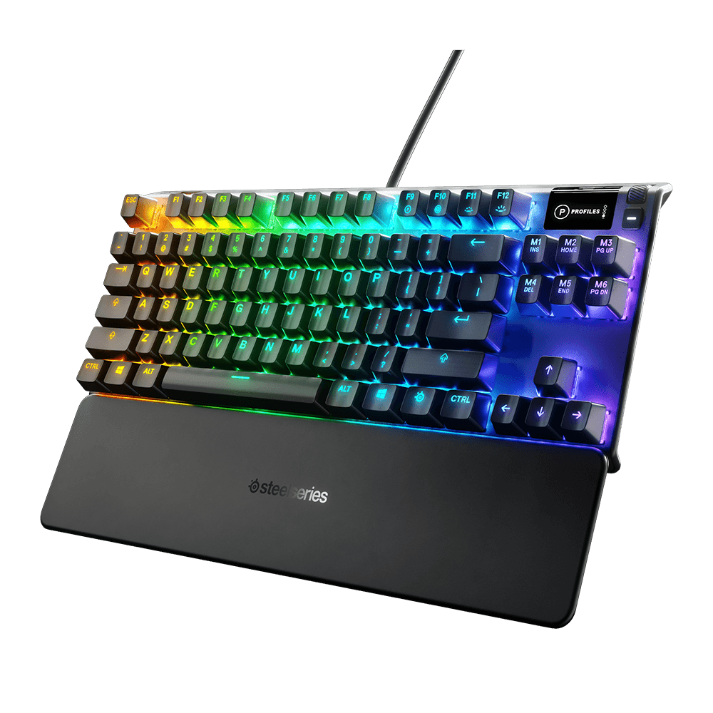 Teclado Mecânico Gamer Steelseries Apex 7, TKL, RGB, Switch Red, Anti-ghosting, US, Preto - 64646