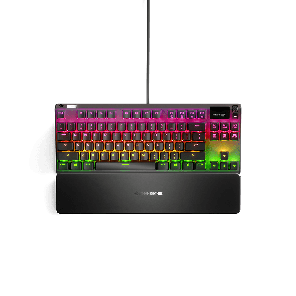 Teclado Mecânico Gamer Steelseries Apex 7, TKL, RGB, Switch Red, Anti-ghosting, US, Preto - 64646