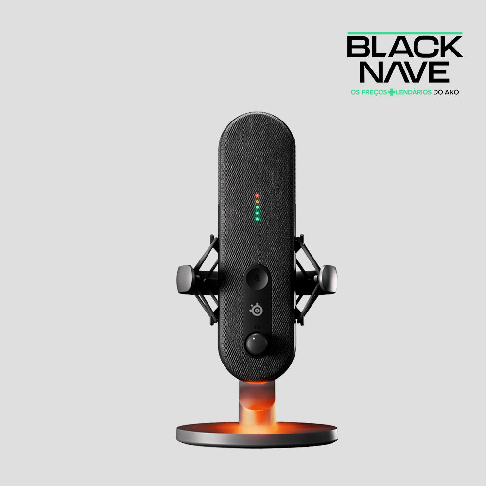 Microfone Alias - Gamer De Mesa Condensador Steelseries Alias, RGB, USB-C - Streamer Podcast - 61601